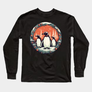 Penguin in Ornmament, Love Penguins Long Sleeve T-Shirt